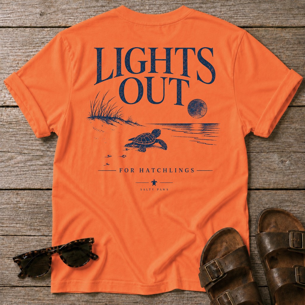 Lights Out Turtle Hatchling BACK DESIGN T-Shirt