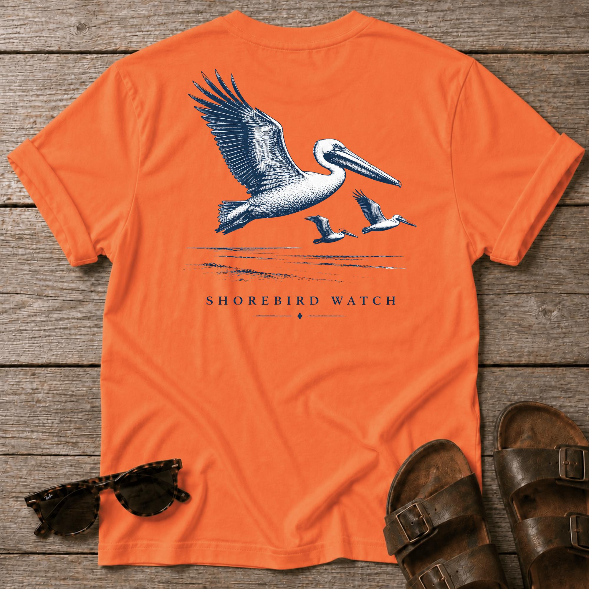 Pelican Shorebird Watch BACK DESIGN T-Shirt