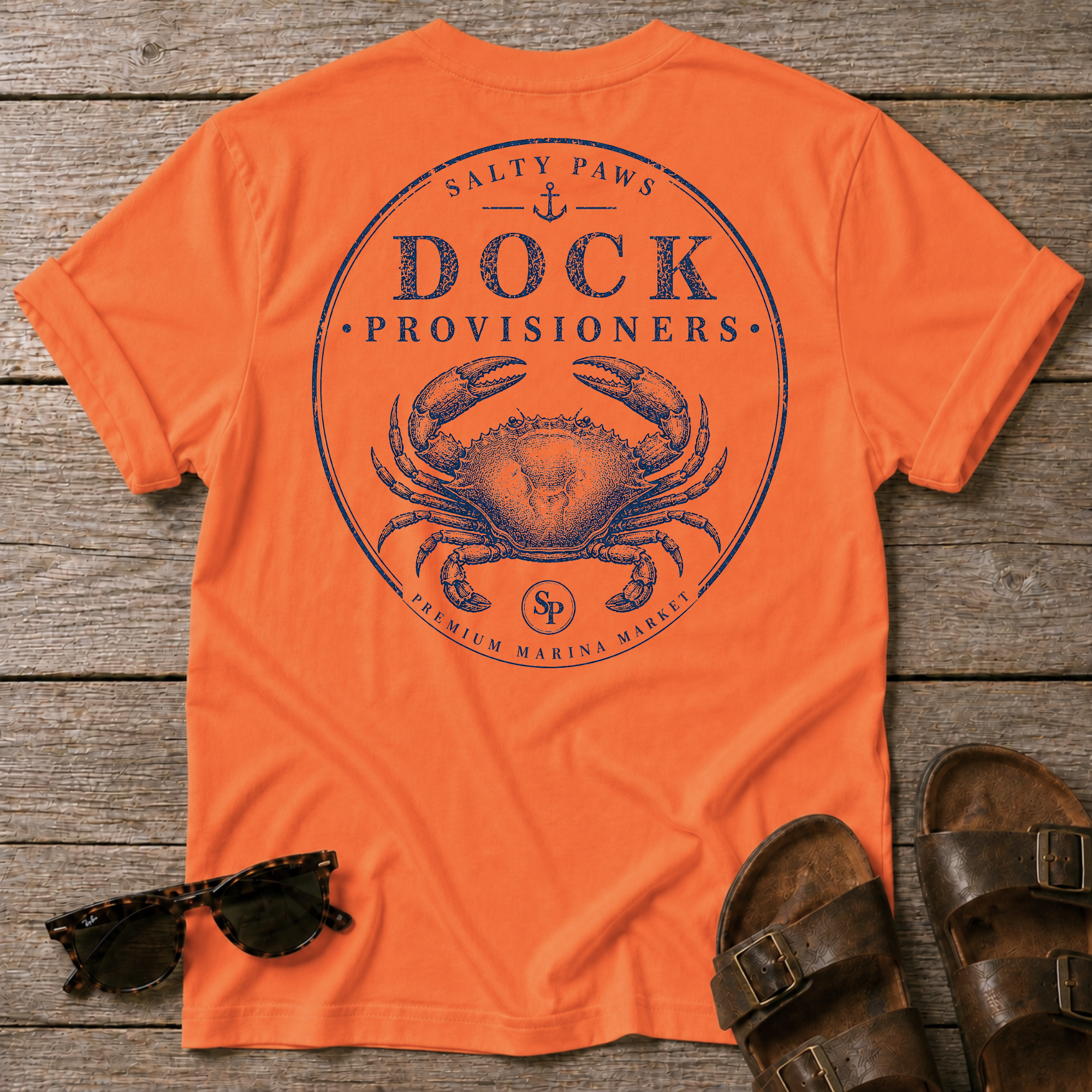 Dock Provision Crab BACK DESIGN T-Shirt