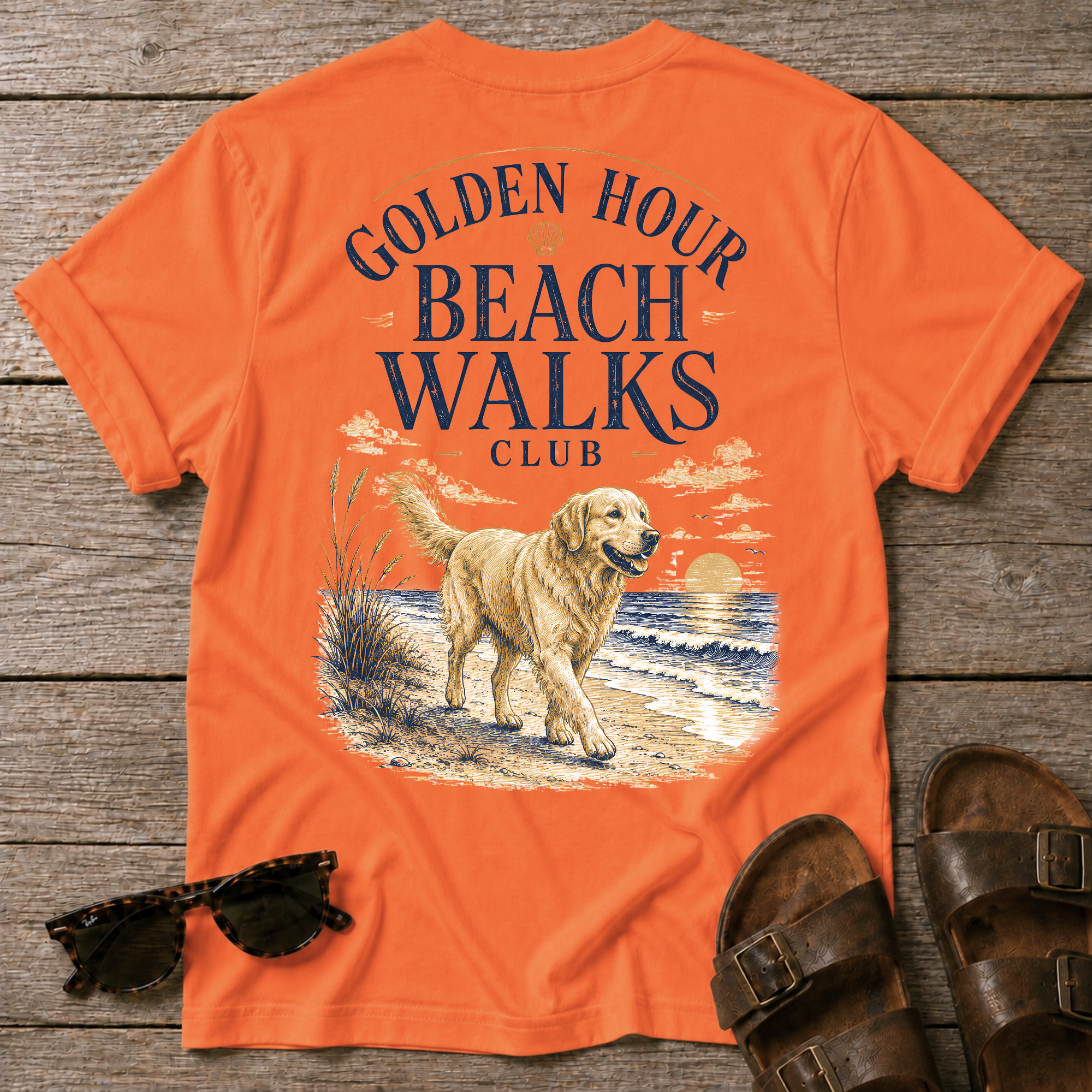 Golden Hour Beach Walks BACK DESIGN