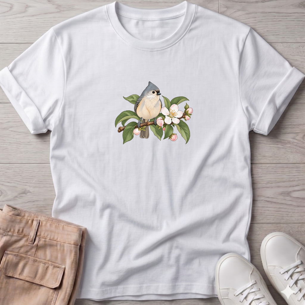 Titmouse Blossom T-Shirt in White
