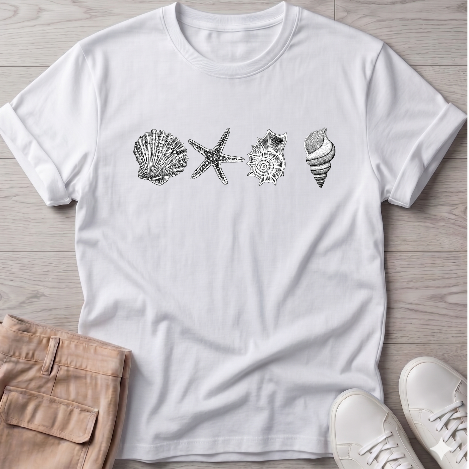4 Seashells T-Shirt