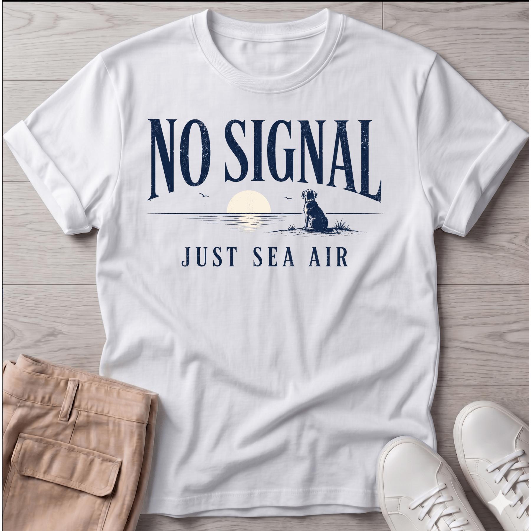 No Signal Sea Air Dog T-Shirt