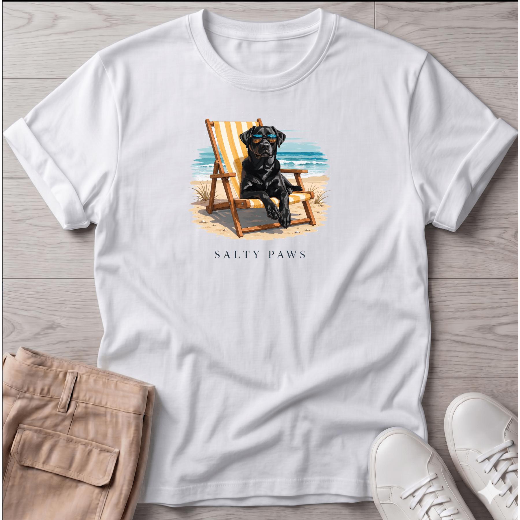 Black Lab Beach Chair Dog T-Shirt