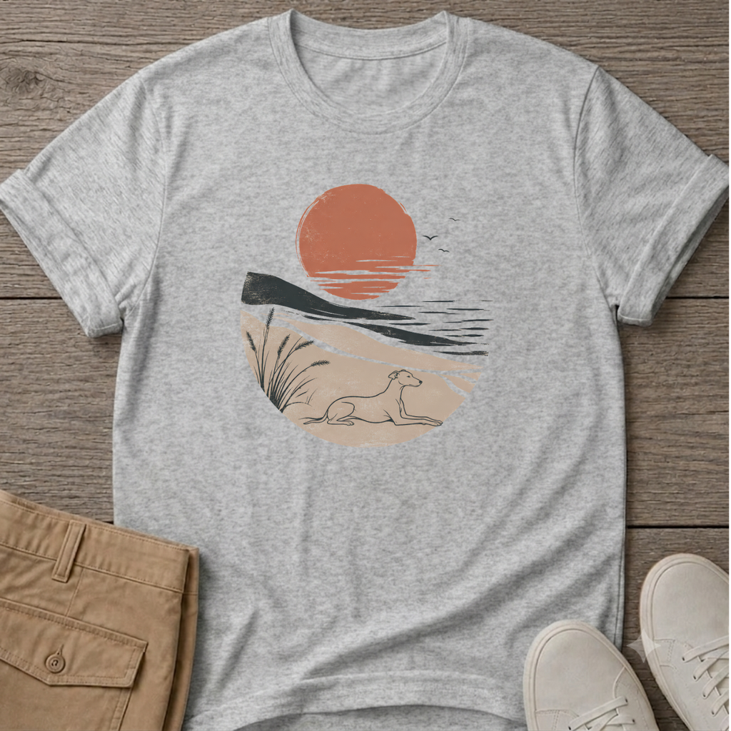 Abstract Greyhound Beach T-Shirt