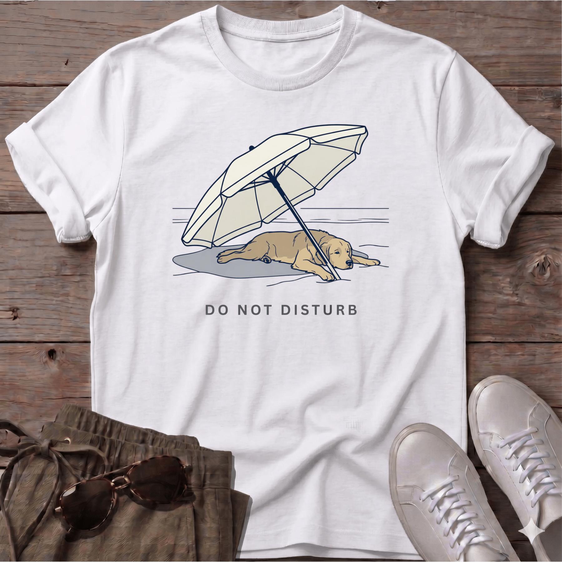 Golden Retriever NOT DISTURB T-Shirt - dog lover coastal t-shirt, Salty Paws