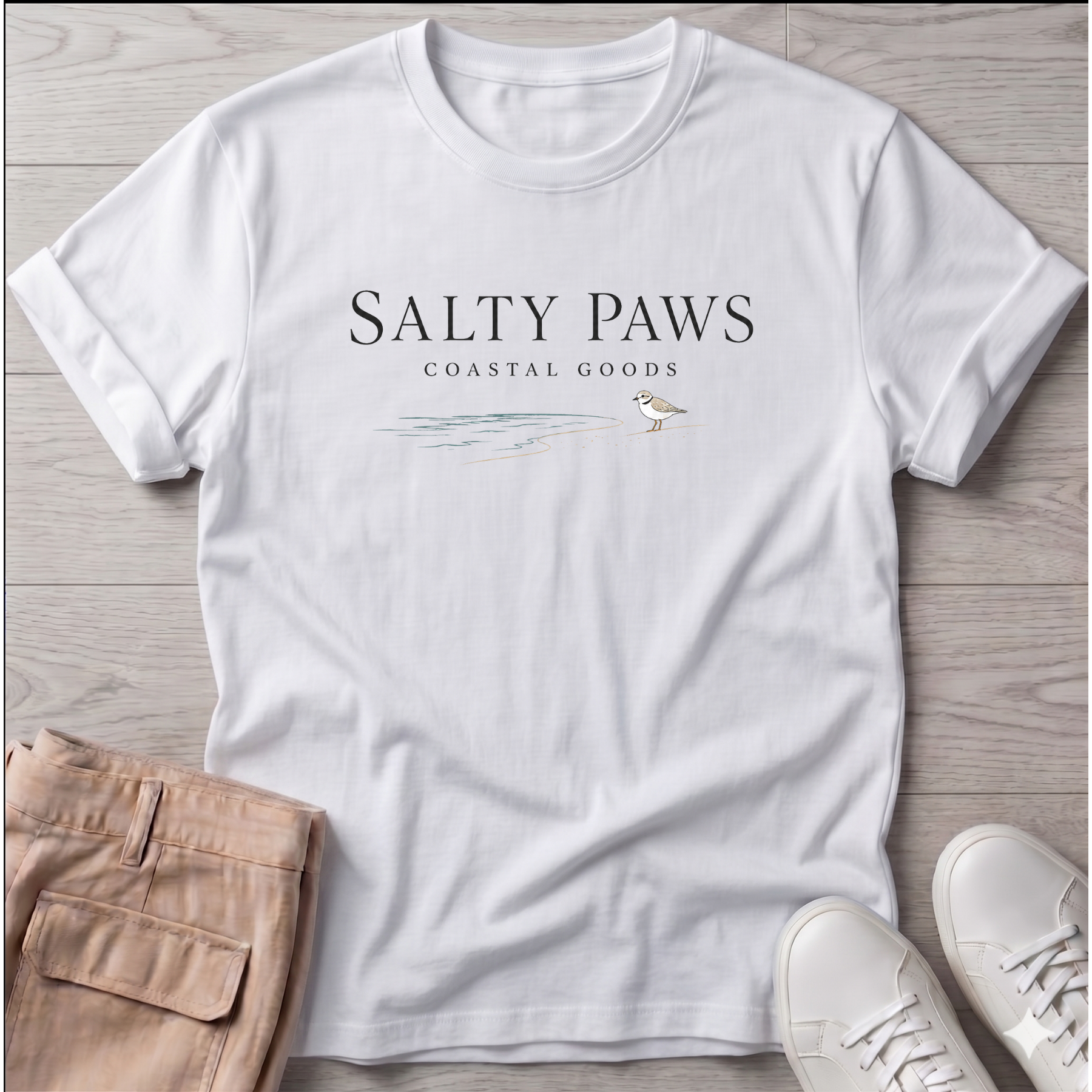 Salty Paws Coast Goods sandpiper T-Shirt