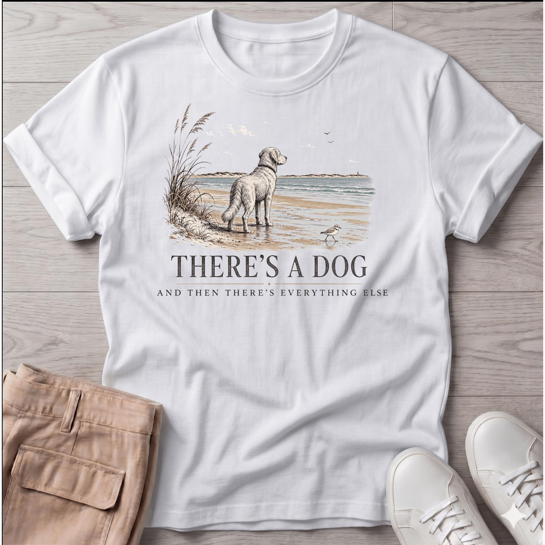 There's a Dog & Everything Else Beach T-Shirt