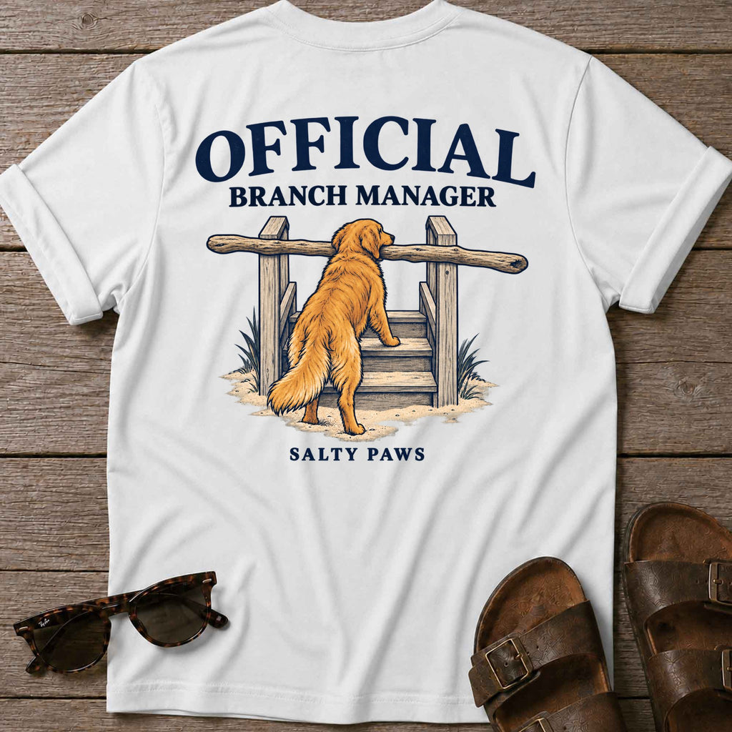 Branch Manager Golden Back Design T-Shirt