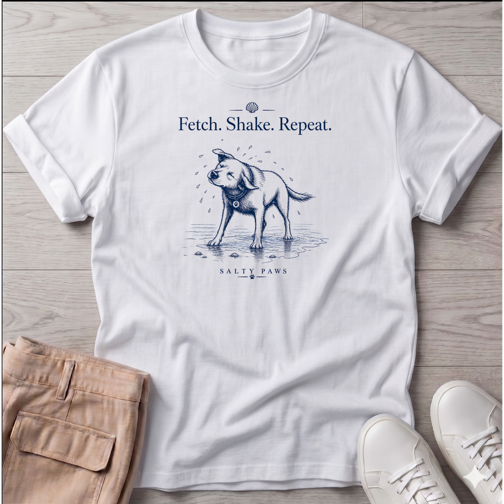 Labrador Fetch. Shake. Repeat. Dog T-Shirt