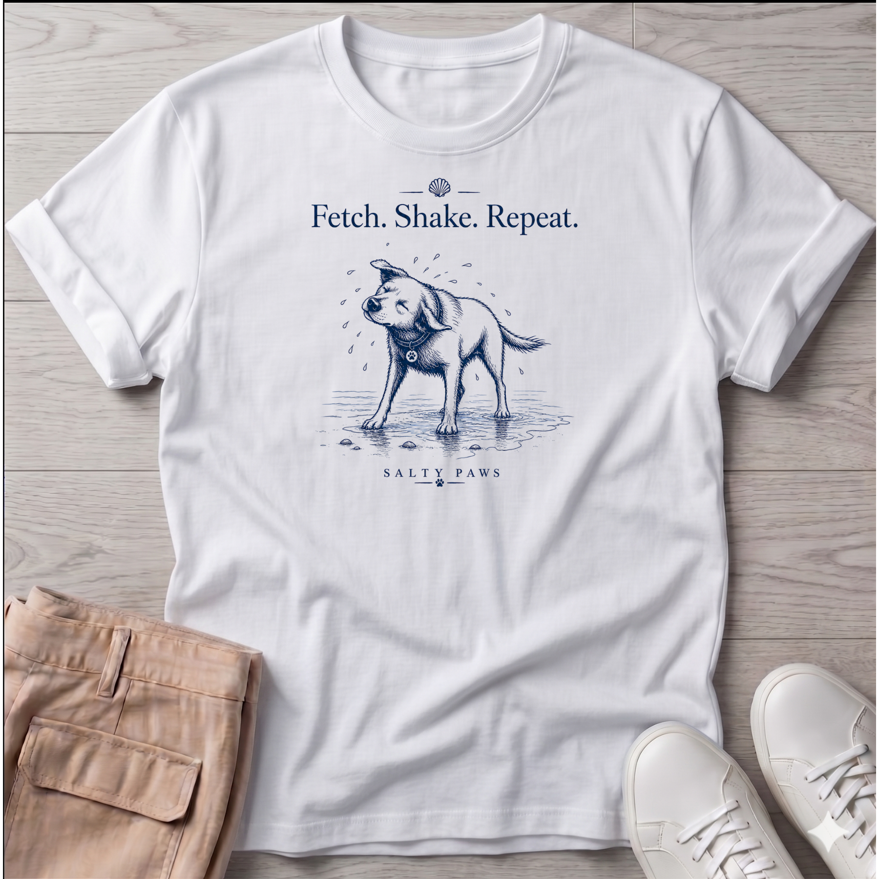 Labrador Fetch. Shake. Repeat. Dog T-Shirt