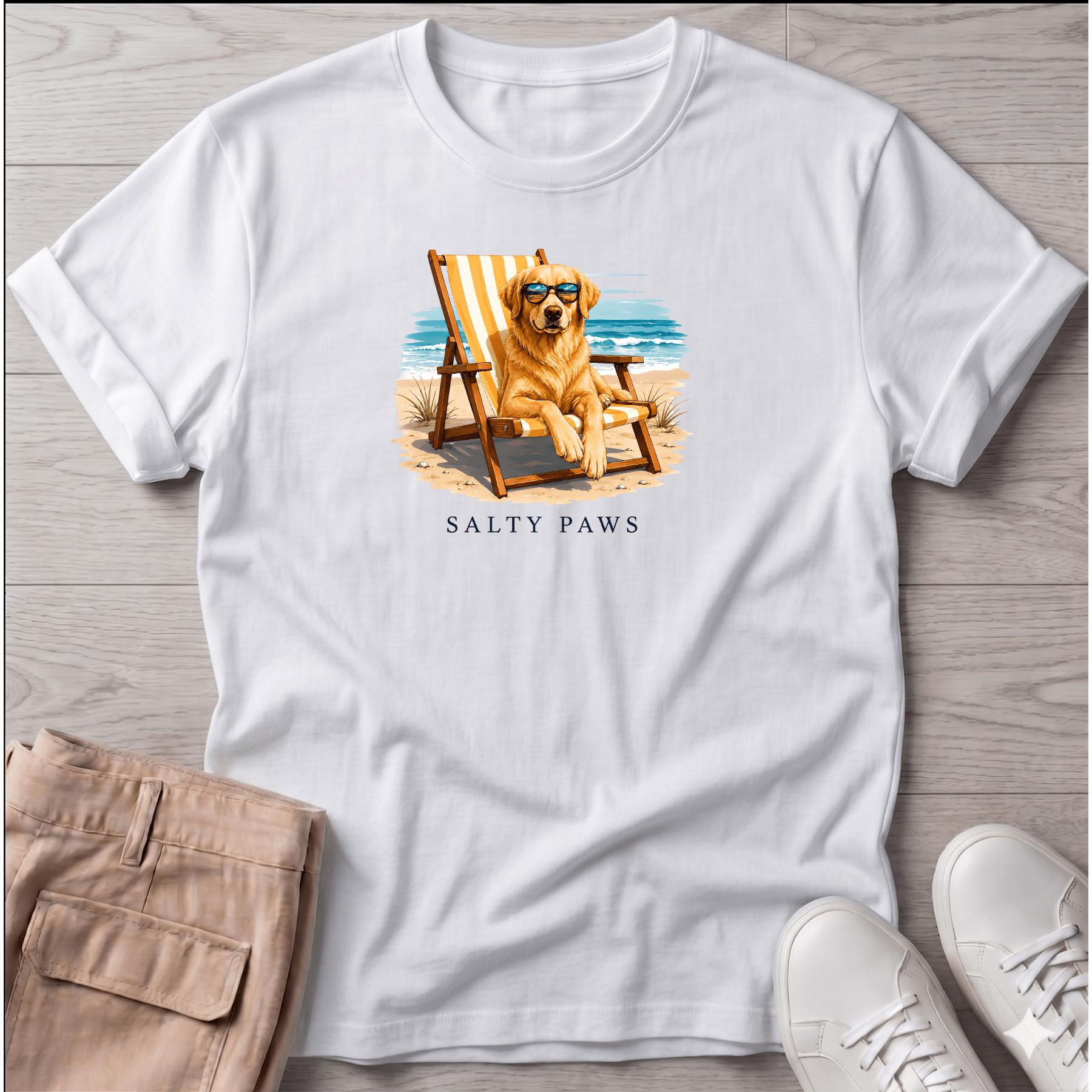 Golden Retriever Beach Chair Dog T-Shirt