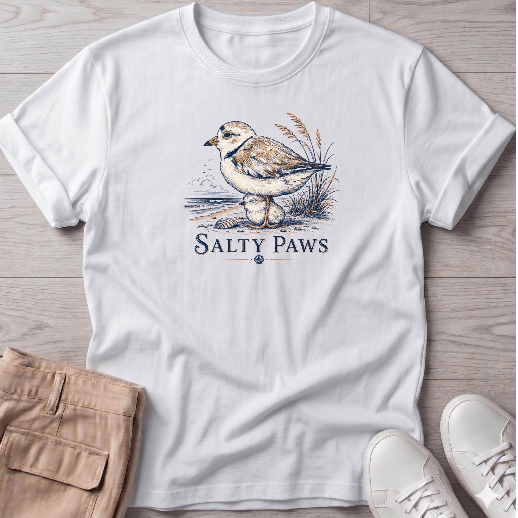 Plover Mom & Chick T-Shirt Vacation