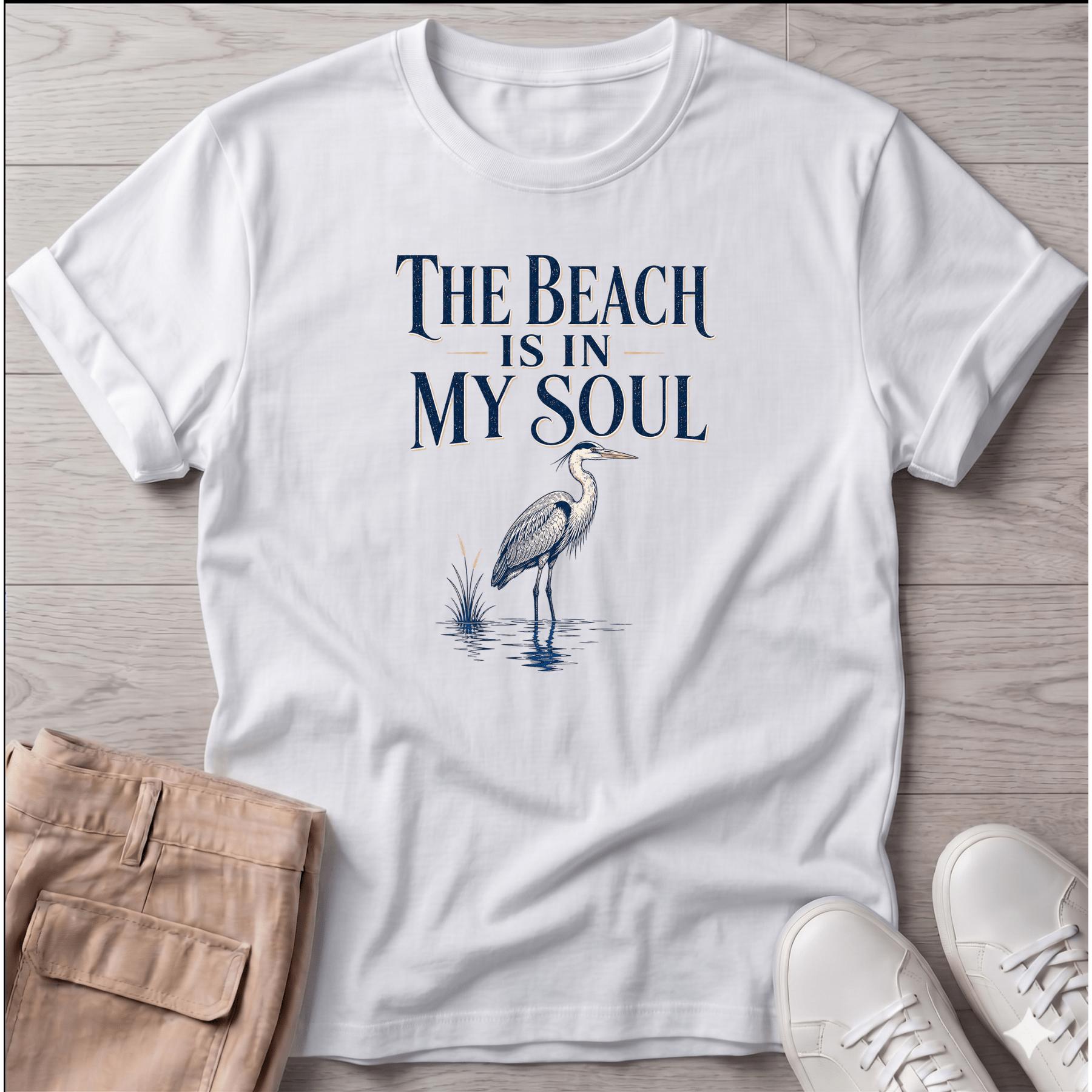 Beach is in my Soul Heron T-Shirt
