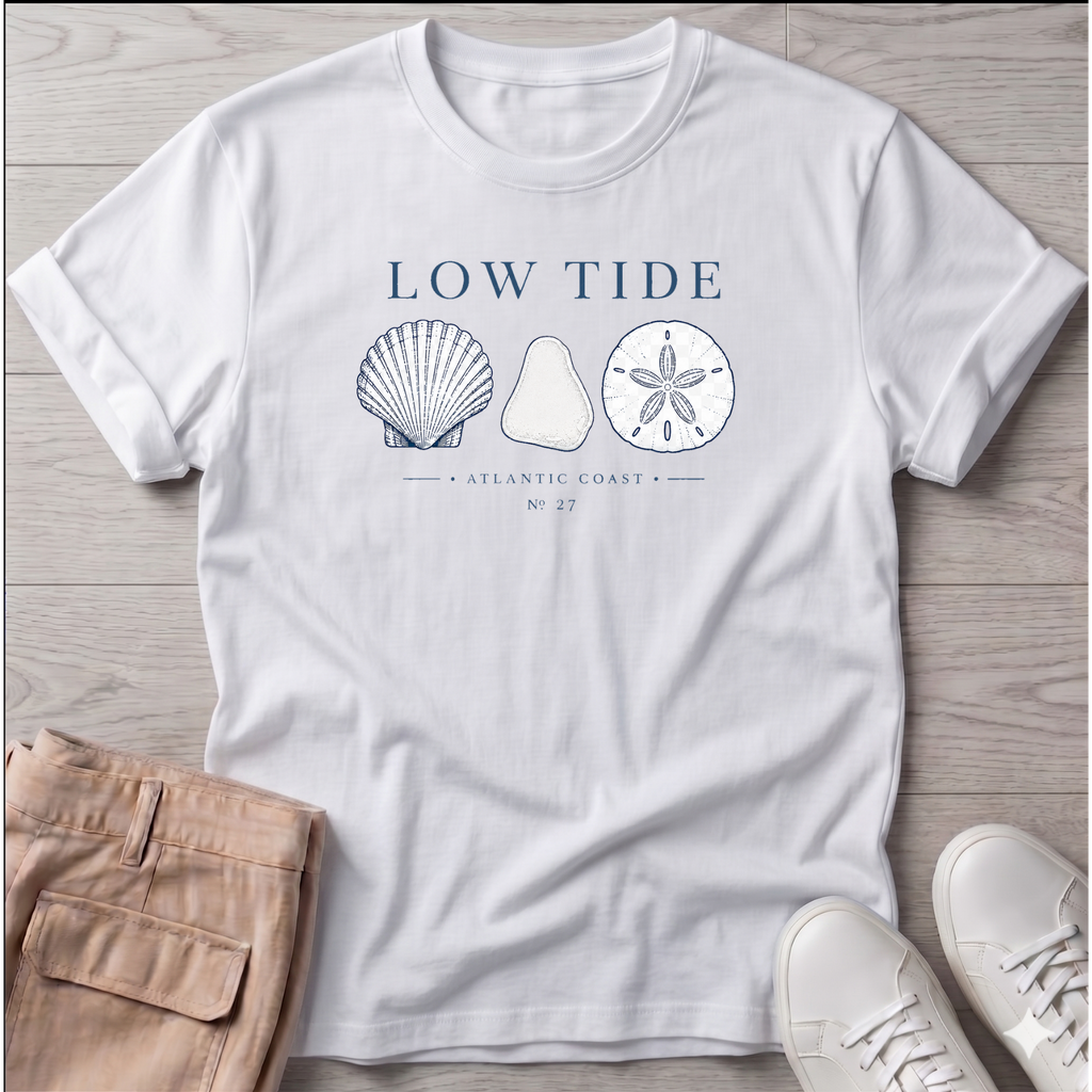 Scallop Beach Glass Sand Dollar Tee