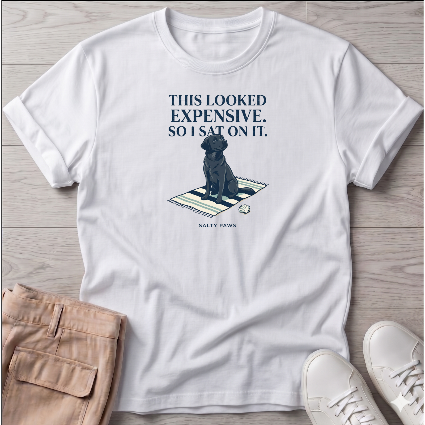 Looked Expensive so I sat on it Black Lab T-Shirt