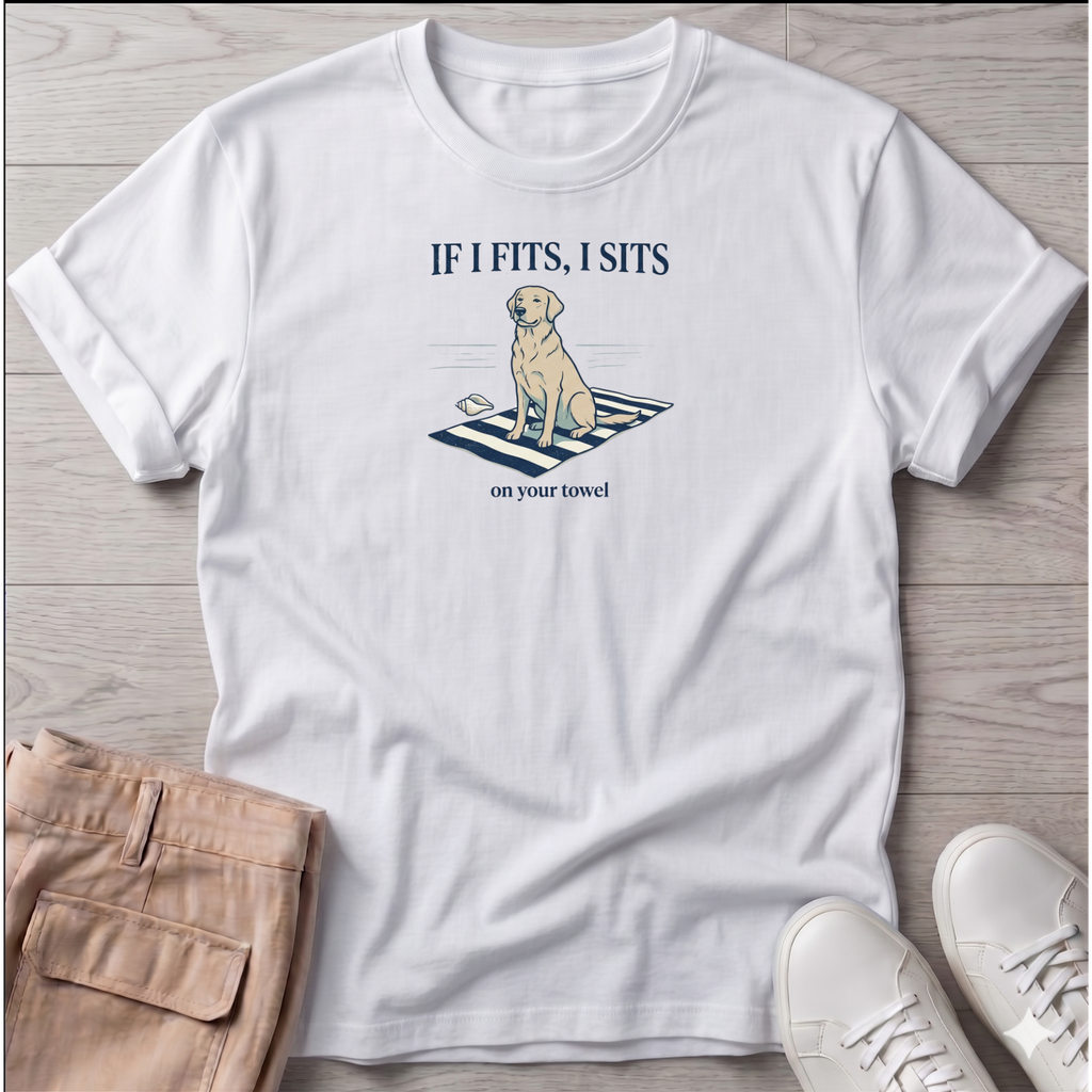 If I Fits, I Sits. Dog T-Shirt