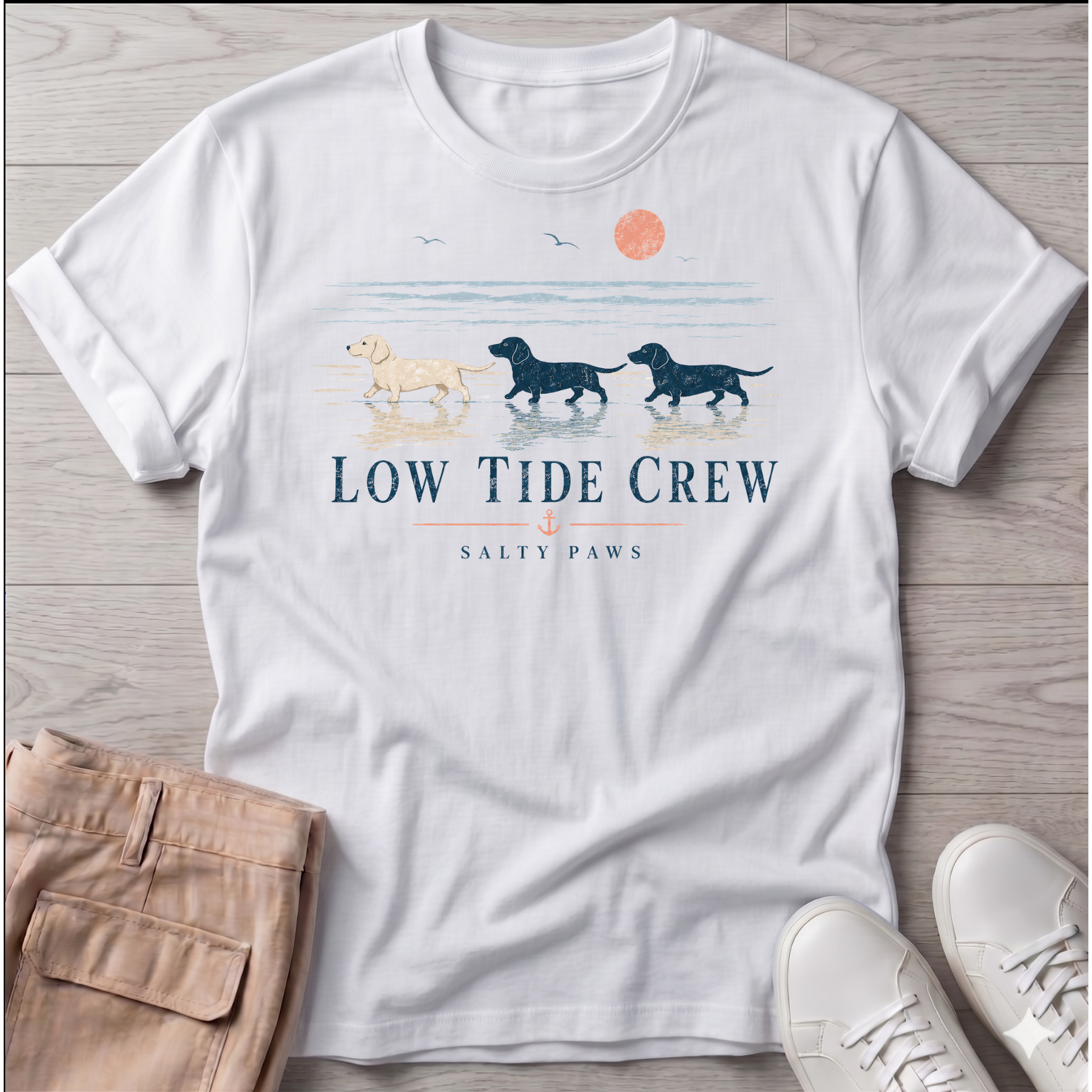 Low Tide Crew Dachshund Dog T-Shirt
