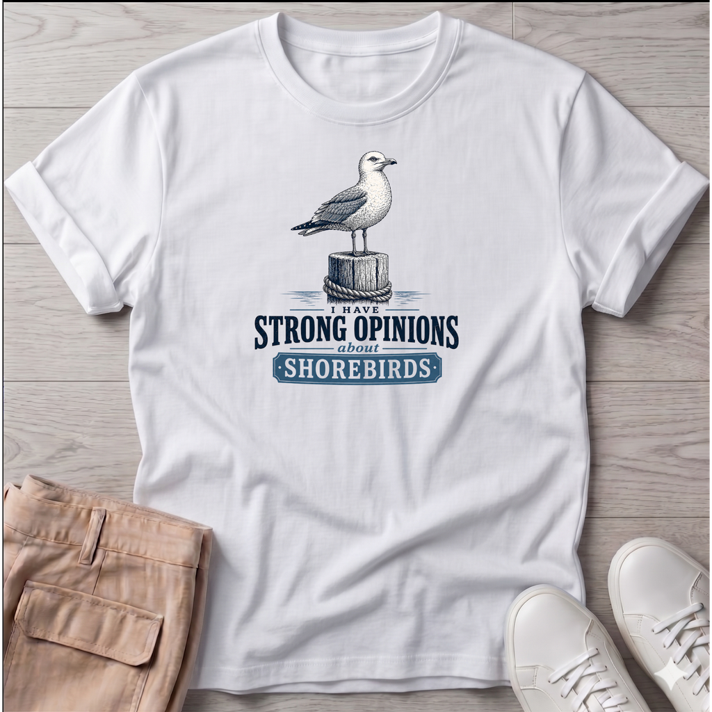 Gull Strong Opinions Shorebirds T-Shirt