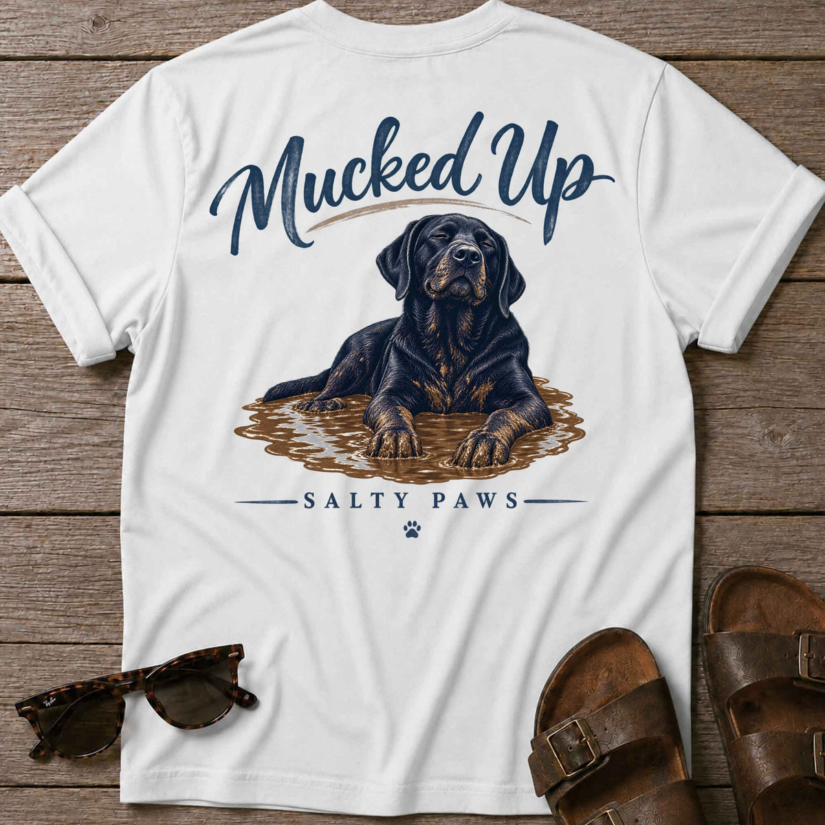 Mucked up Lab Back Design T-Shirt