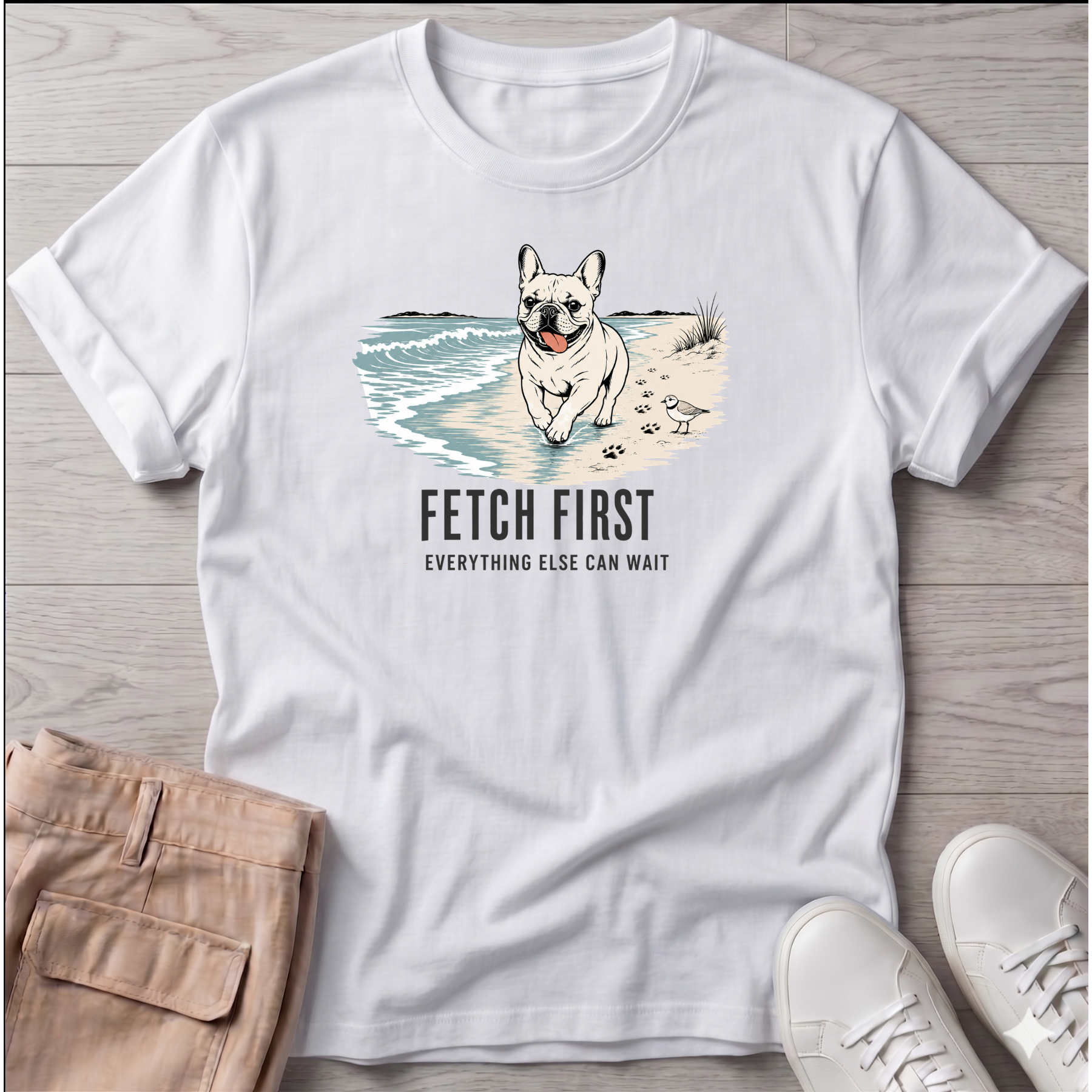 Frenchie Fetch First T-Shirt