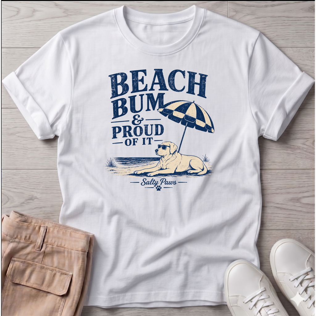 Beach Bum and Proud BACK DESIGN T-Shirt